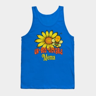 Unbelievable Mema Sunflowers and Bees Tank Top